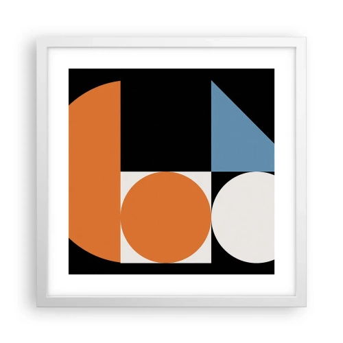 Plakat w białej ramie - Układ figurowy - 40x40 cm