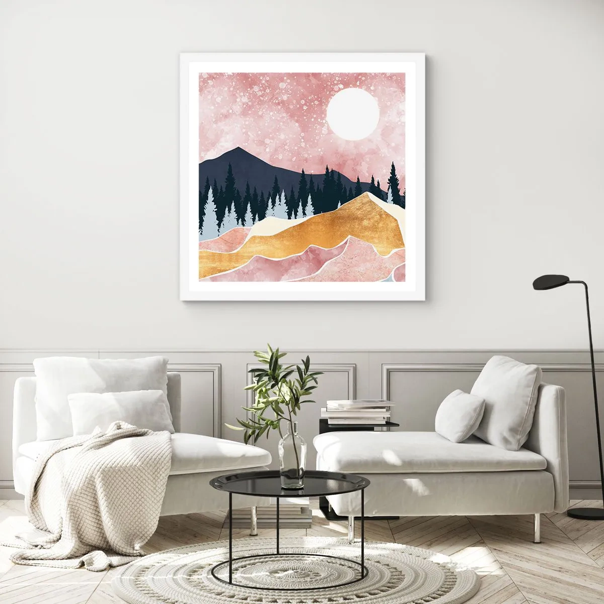 Plakat w białej ramie - Nocna straż - 50x50 cm