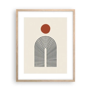 Plakat w ramie jasny dąb - Magnetyzm kształtów i barw - 40x50 cm