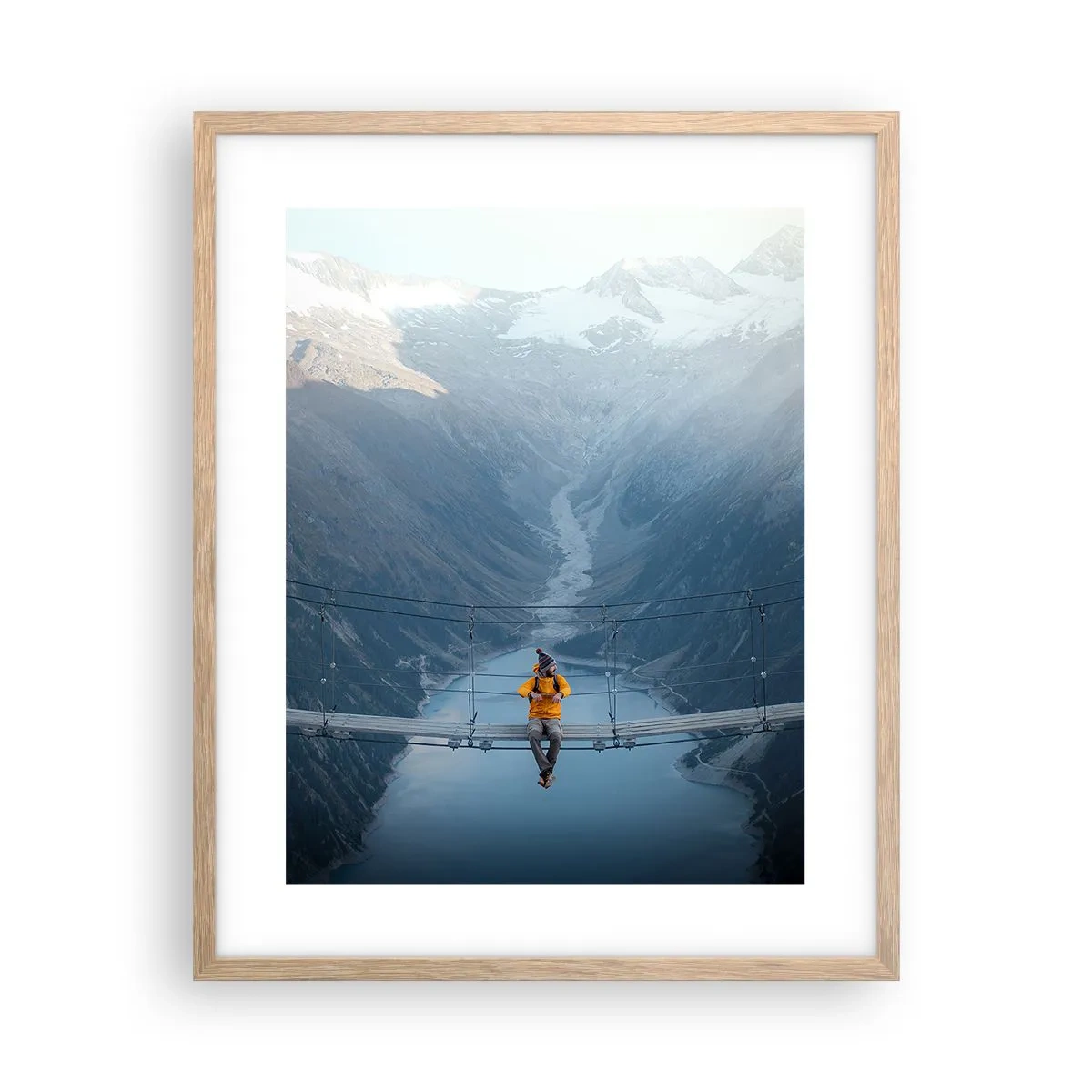 Plakat w ramie jasny dąb - Zachwycony w zawieszeniu - 40x50 cm