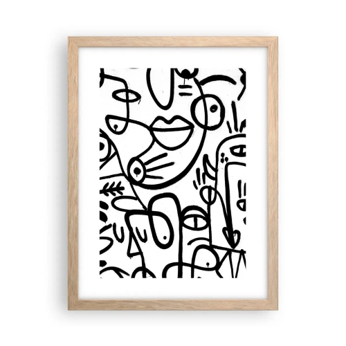 Plakat w ramie jasny dąb - Twarze i miraże - 30x40 cm