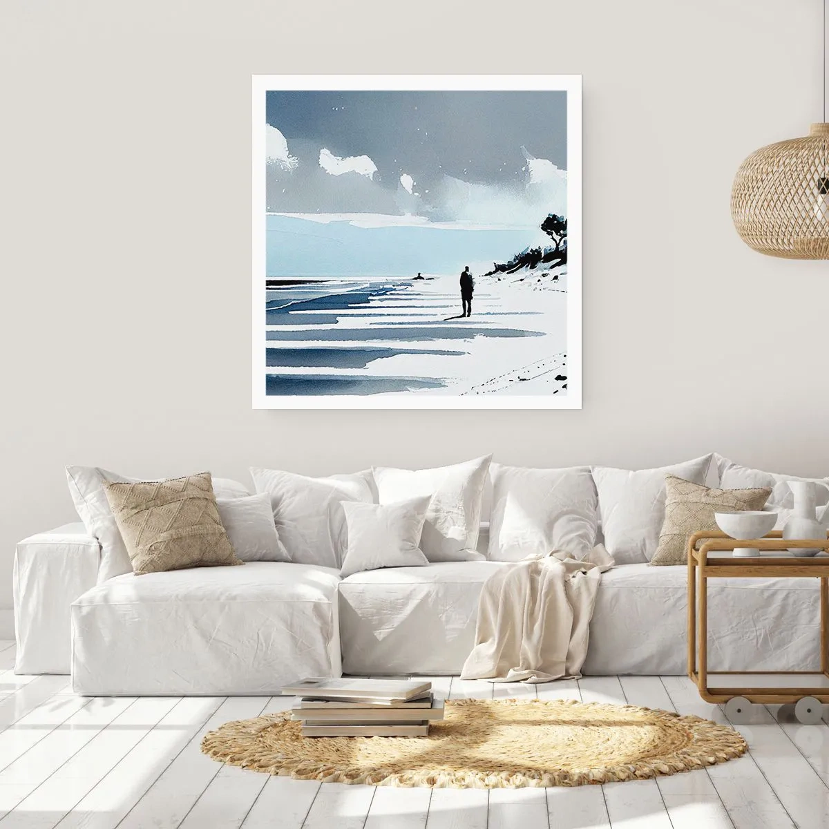 Plakat - Sam na sam - 40x40 cm