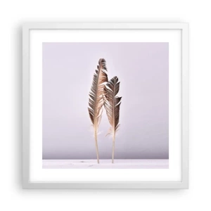 Plakat w białej ramie - Przeciw nicości - 40x40 cm