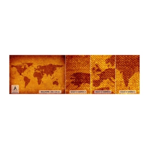 Fototapeta Próbka Samoprzylepna Deluxe Sticker - Zaproszenie do podróży - Mapy Świata, Kontynenty, Podróże - 100x30 cm