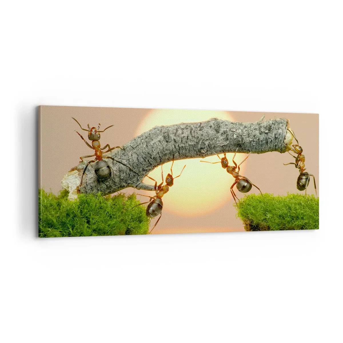 Obraz na płótnie - Radosna, wspólna praca - 100x40 cm