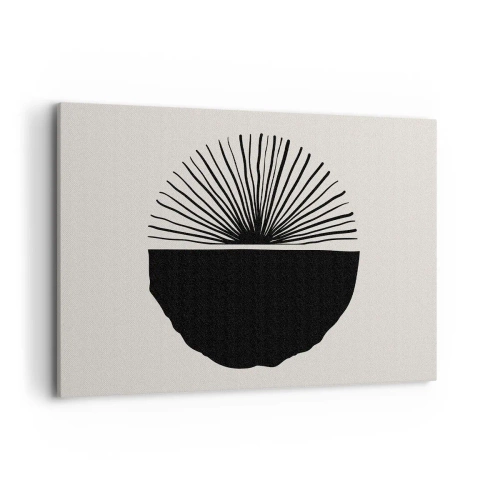 Obraz na płótnie - Minimalistyczny czarny motyw na jasnym tle - 120x80cm - Wachlarz możliwości - Nowoczesna dekoracja ścienna do salonu, kuchni i sypialni ARTTOR