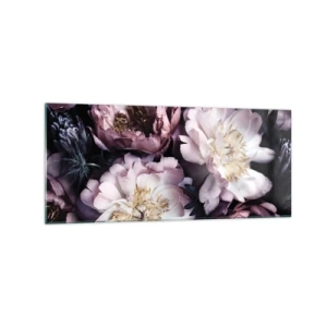 Obraz na szkle - Kwiaty w delikatnych pastelowych odcieniach - 120x50cm - Bukiet w dawnym stylu - Nowoczesna dekoracja ścienna do salonu i sypialni ARTTOR