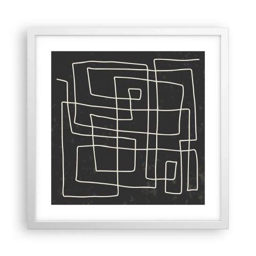 Plakat w białej ramie - Nie taki prosty - 40x40 cm