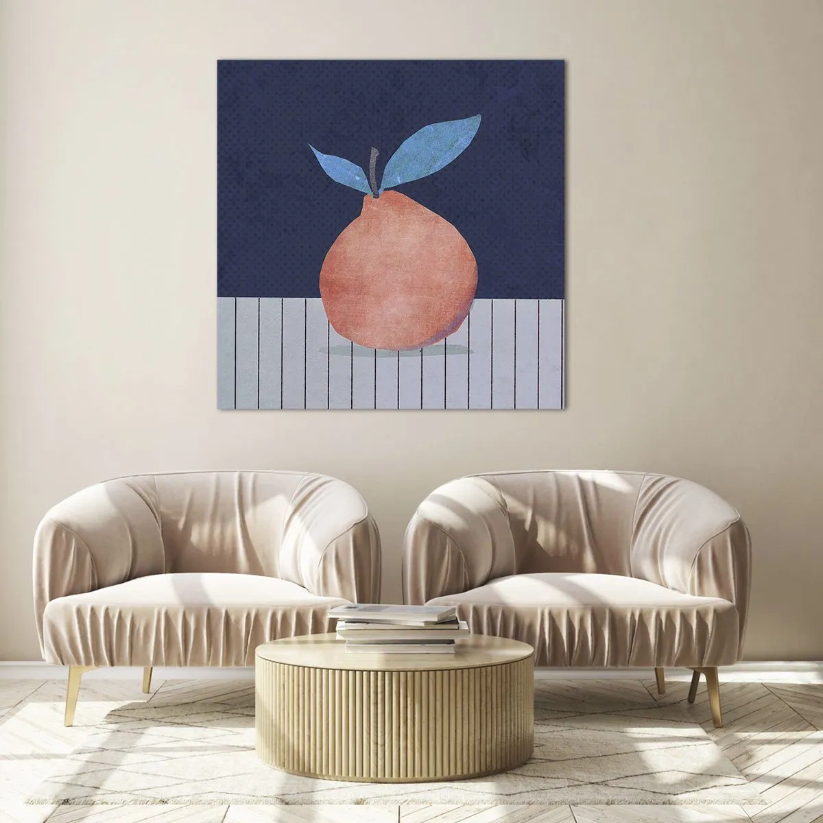 Obraz na szkle - Wypukłość i płaszczyzna - 70x70 cm