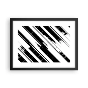 Plakat w czarnej ramie - Kompozycja intensywna i dynamiczna - 40x30 cm