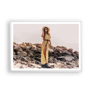 Plakat w białej ramie - Magia kamieni - 100x70 cm