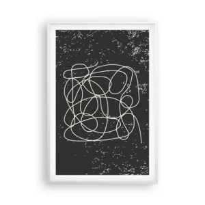 Plakat w białej ramie - Błądzenie myśli - 61x91 cm
