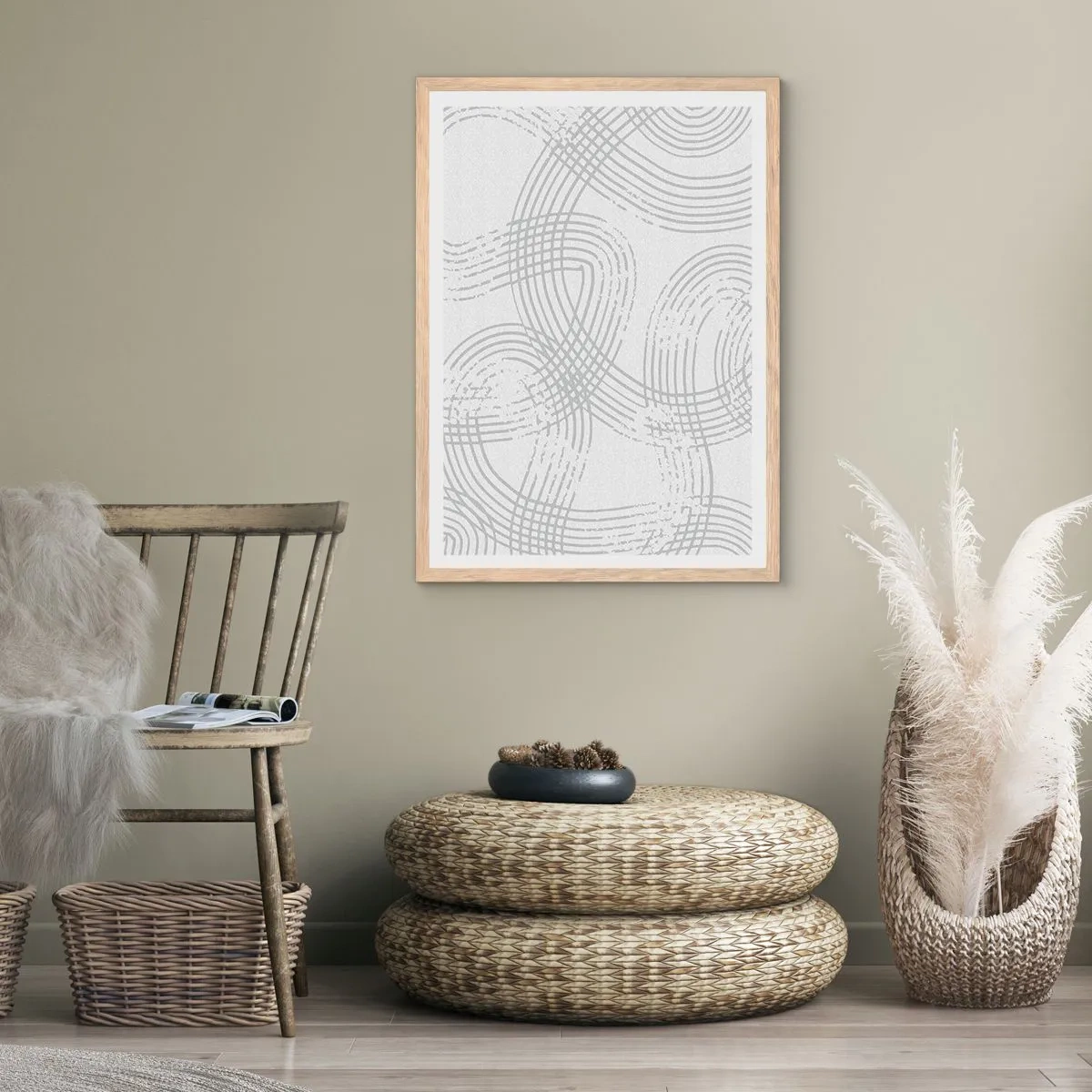 Plakat w ramie jasny dąb - Nie ma prostej drogi - 61x91 cm