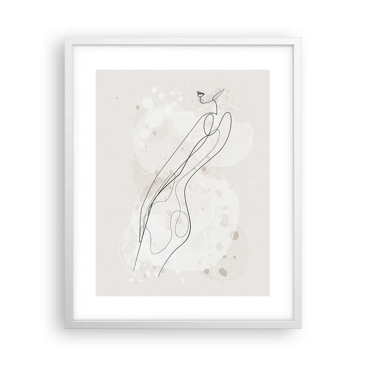 Plakat w białej ramie - Pobłądzić spojrzeniem - 40x50 cm