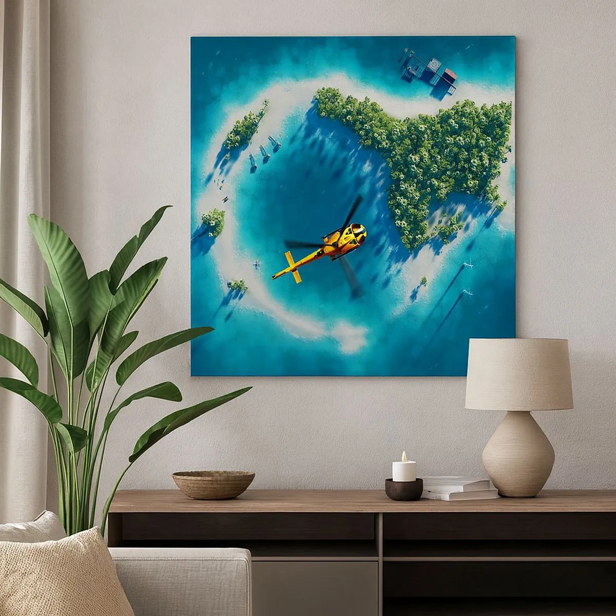 Obraz na płótnie - Kup sobie wyspę - 30x30 cm