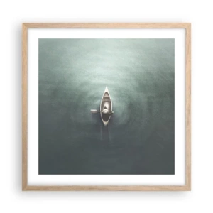 Plakat w ramie jasny dąb - Przez księżycowe jezioro - 50x50 cm