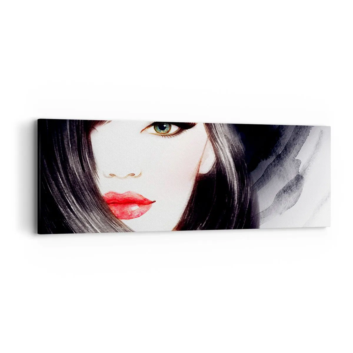 Obraz na płótnie - Szafirowe spojrzenie - 90x30 cm