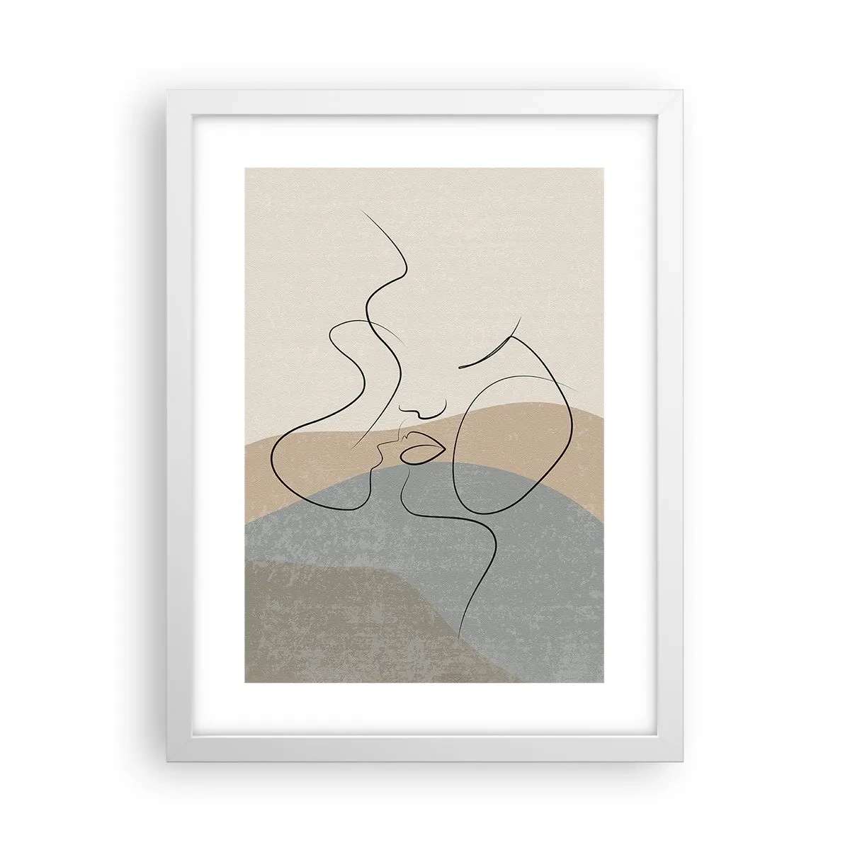 Plakat w białej ramie - Jak muśnięcie pędzlem - 30x40 cm