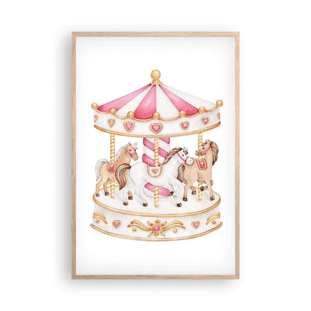 Plakat w ramie jasny dąb - Słodki świat dzieciństwa - 61x91 cm