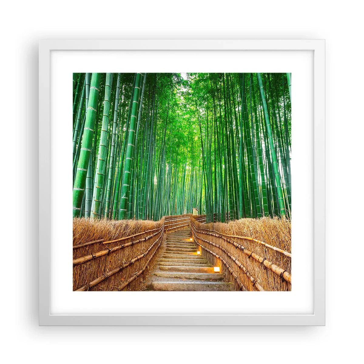 Plakat w białej ramie - Esencja azjatyckiej natury - 40x40 cm