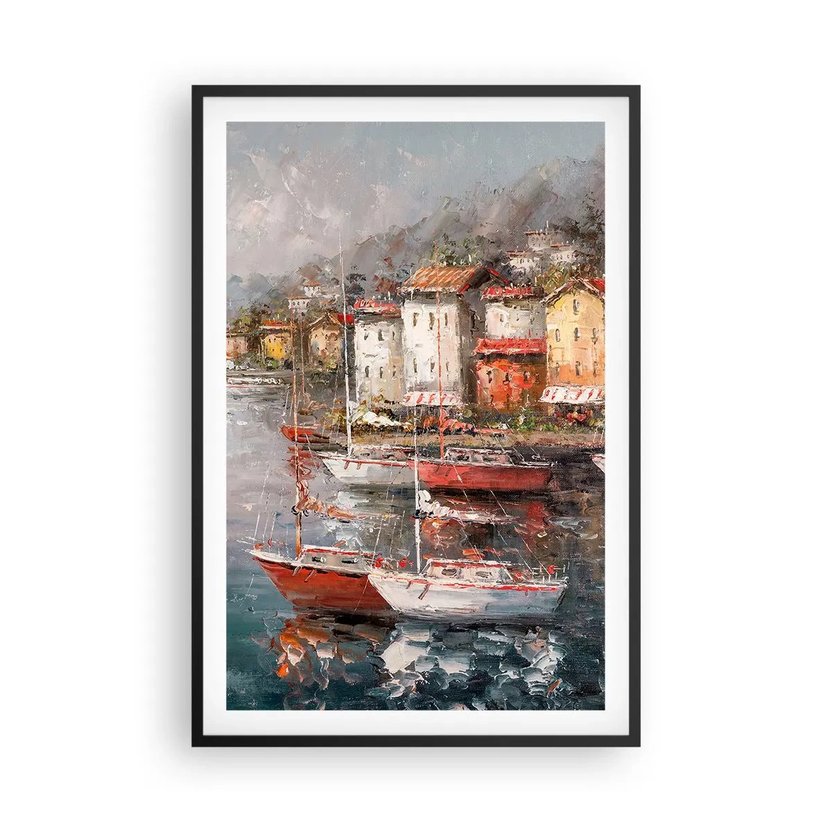 Plakat w czarnej ramie - Romantyczna przystań - 61x91 cm