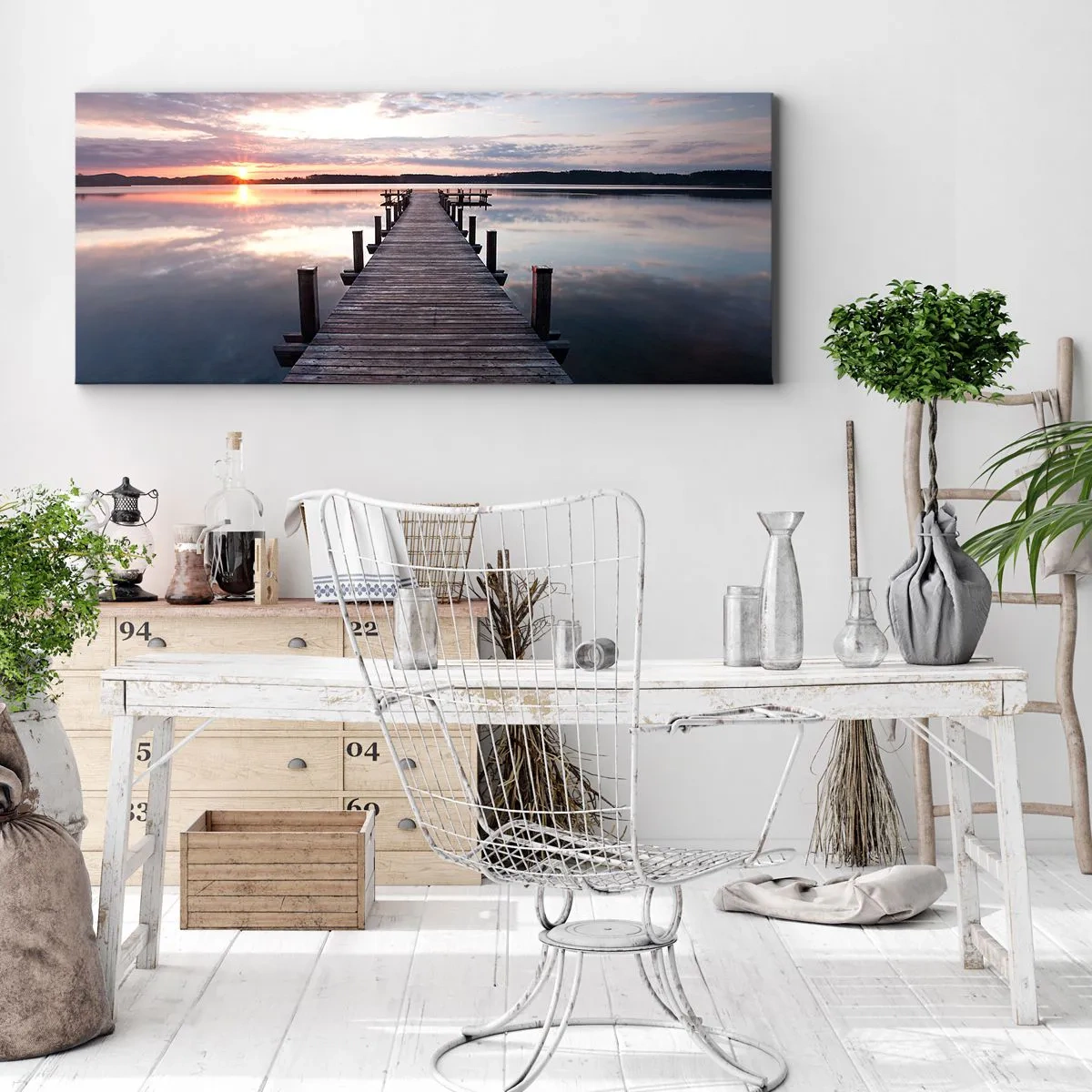 Obraz na płótnie - Cicha granica dnia i nocy - 100x40 cm