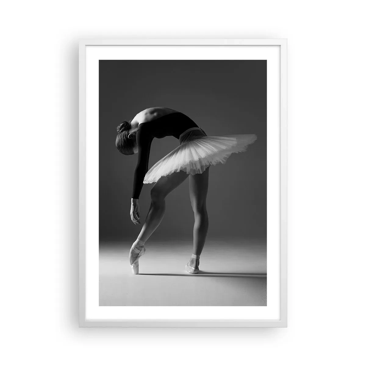 Plakat w białej ramie - Bella balerina - 50x70 cm