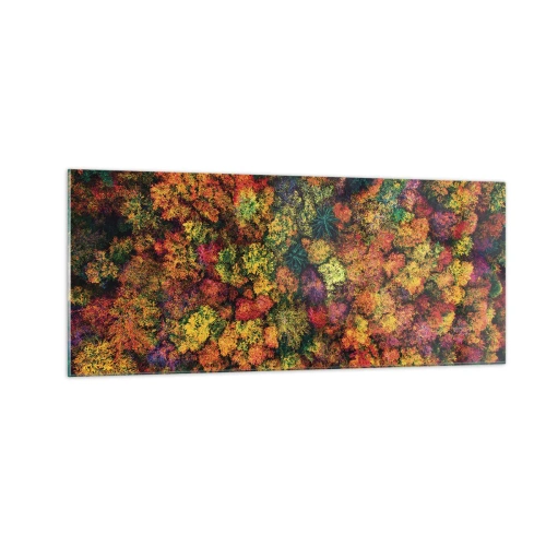 Obraz na szkle - Bukiet jesiennych drzew - 100x40 cm