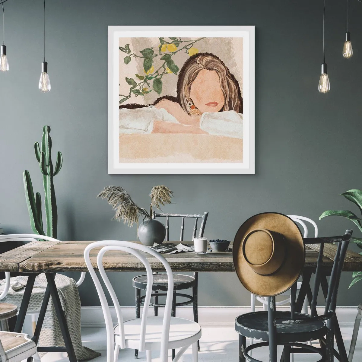 Plakat w białej ramie - Piękność południa - 60x60 cm