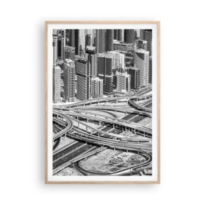 Plakat w ramie jasny dąb - Dubaj – miasto niemożliwe - 70x100 cm