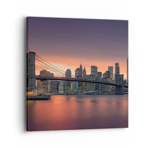 Obraz na płótnie - Zatopione w  liliowej ciszy - 40x40 cm