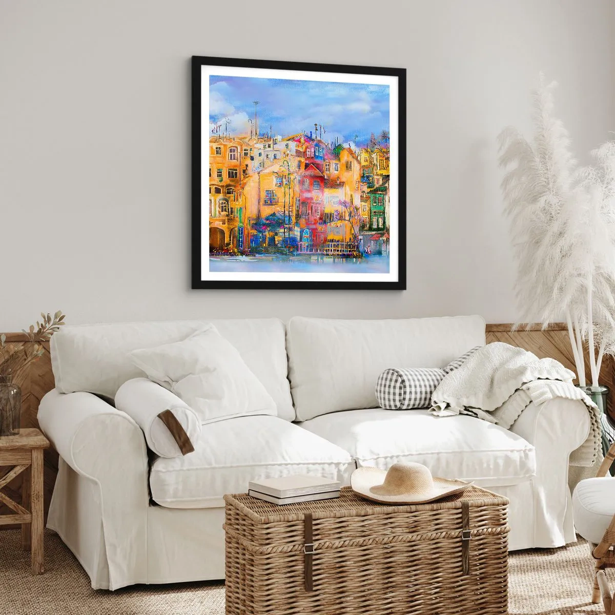 Plakat w czarnej ramie - Jesteśmy razem - 50x50 cm