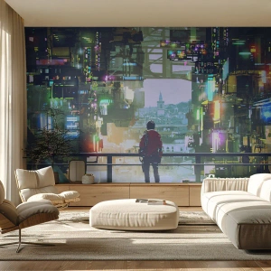 Fototapeta Standard Eco - Dwa światy - Miasto, Architektura, Abstrakcja - 200x140 cm
