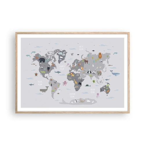 Plakat w ramie jasny dąb - Powiedz mi, skąd jesteś… - 100x70 cm
