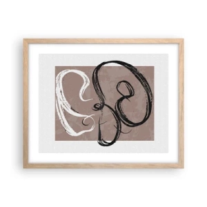 Plakat w ramie jasny dąb - Kompozycja – poszukiwanie pełni - 50x40 cm