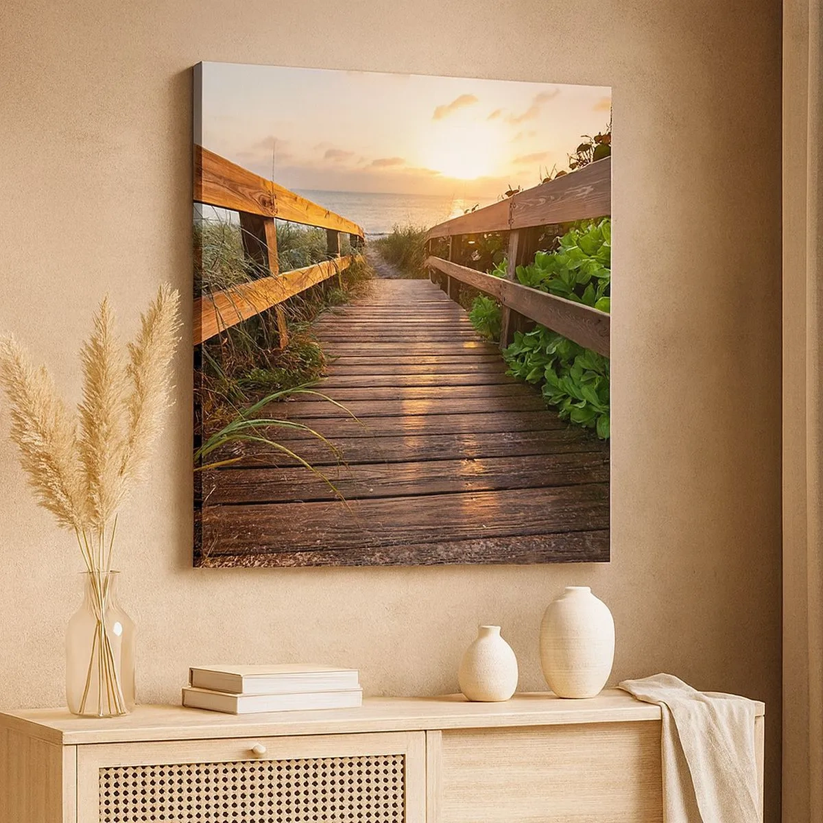 Obraz na płótnie - I wprost nad brzeg - 30x30 cm