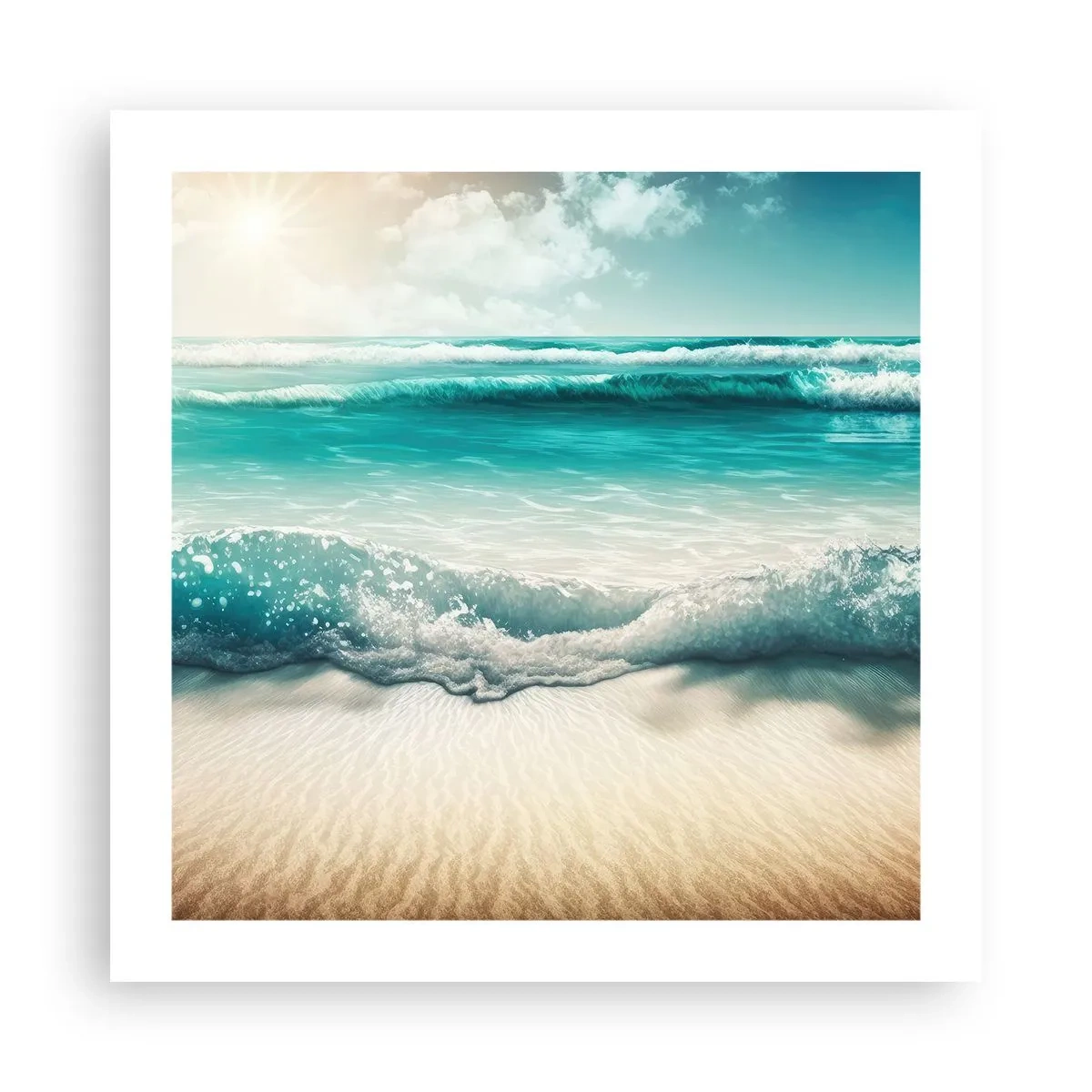 Plakat - Spokój oceanu - 50x50 cm