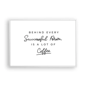 Plakat w białej ramie - Tajemnica sukcesu - 100x70 cm