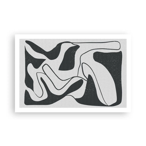 Plakat - Abstrakcyjna zabawa w labiryncie - 91x61 cm