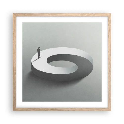 Plakat w ramie jasny dąb - I bądź tu mądry - 50x50 cm
