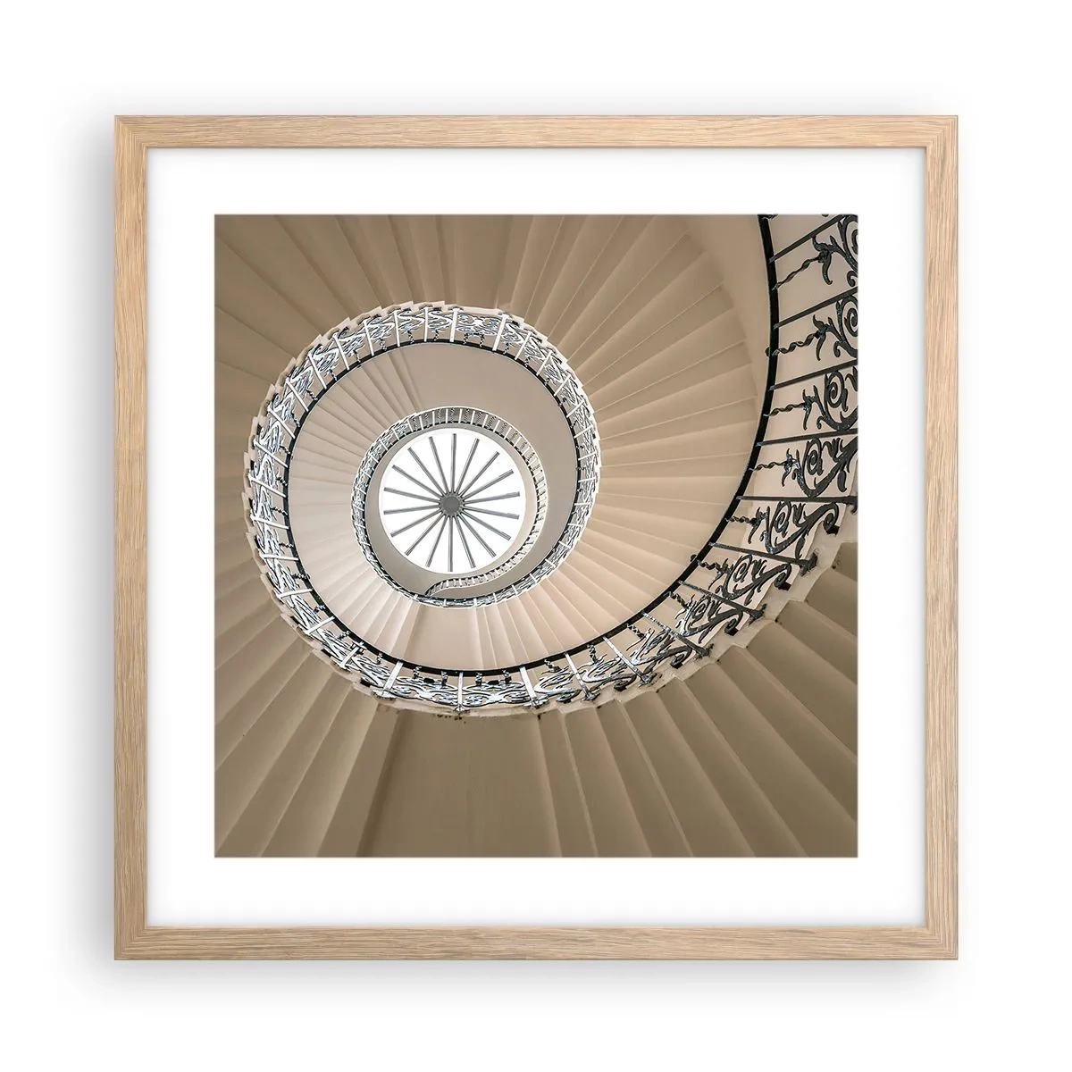Plakat w ramie jasny dąb - W środku muszli - 40x40 cm