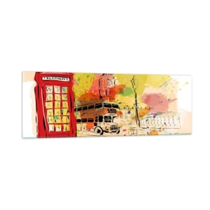 Obraz na szkle - Miasto rozmaitości - 90x30 cm