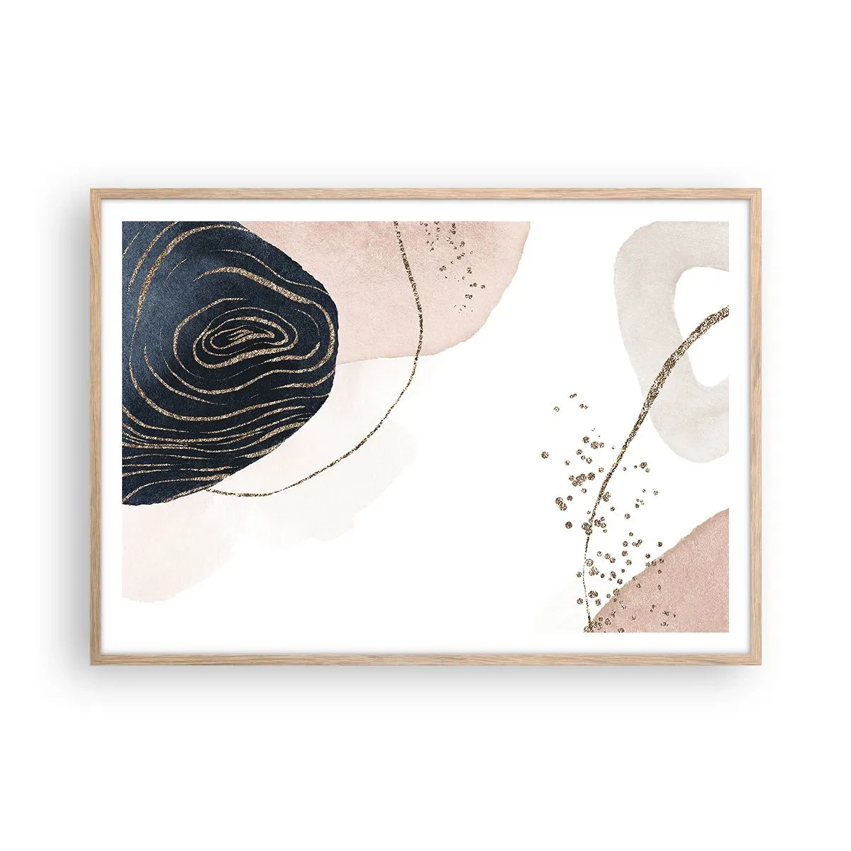 Plakat w ramie jasny dąb - Wszystko płynie - 100x70 cm