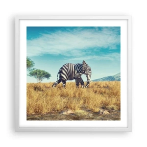 Plakat w białej ramie - Szarość już niemodna - 50x50 cm