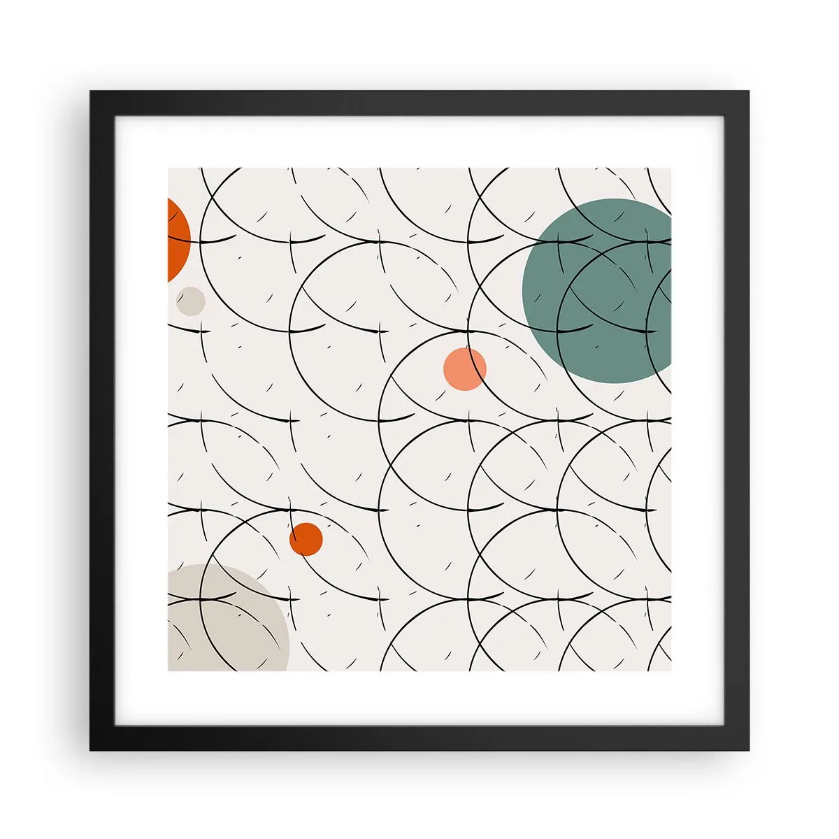 Plakat w czarnej ramie - W pop-artowym duchu - 40x40 cm