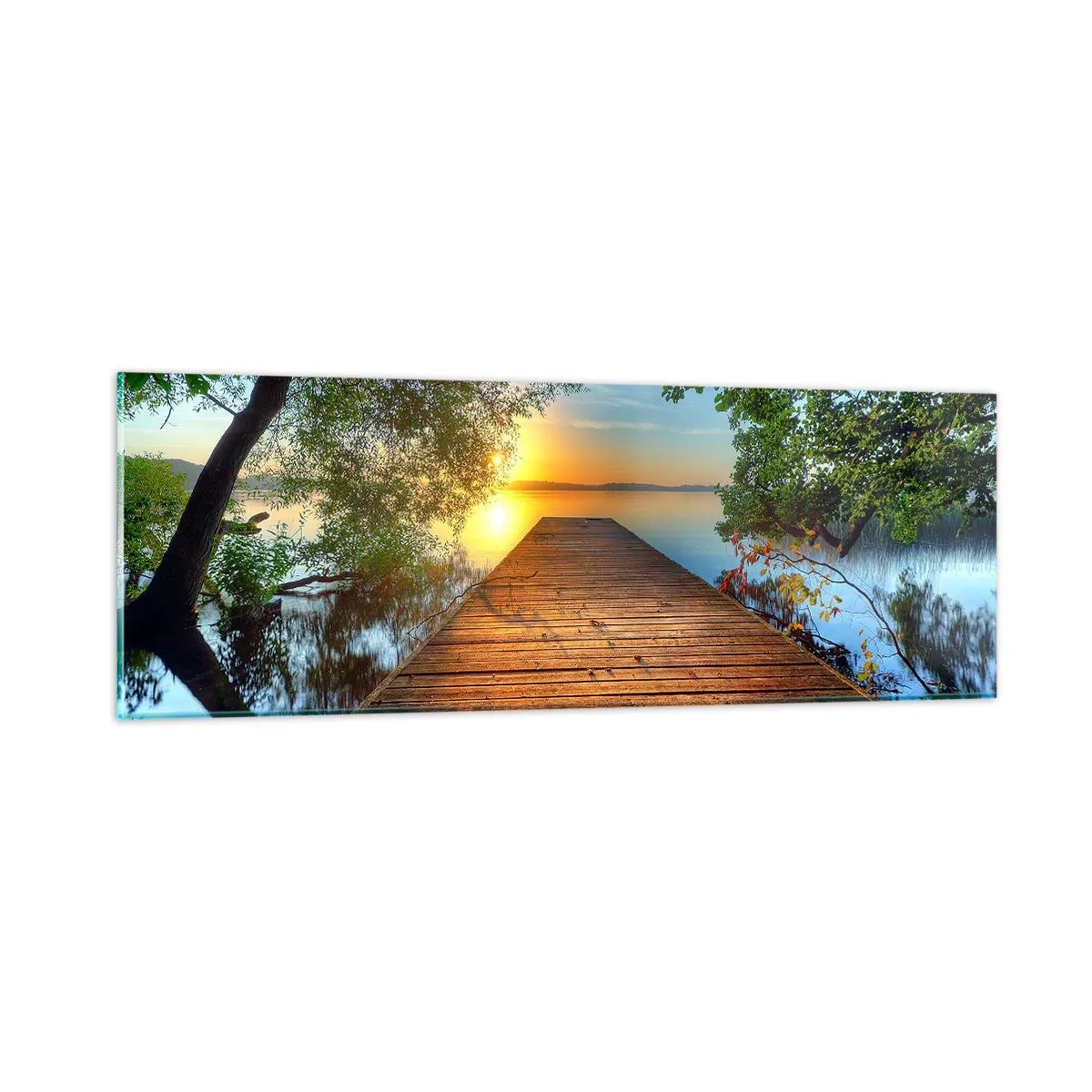 Obraz na szkle - Nie śpiesz się, usiądź - 90x30 cm