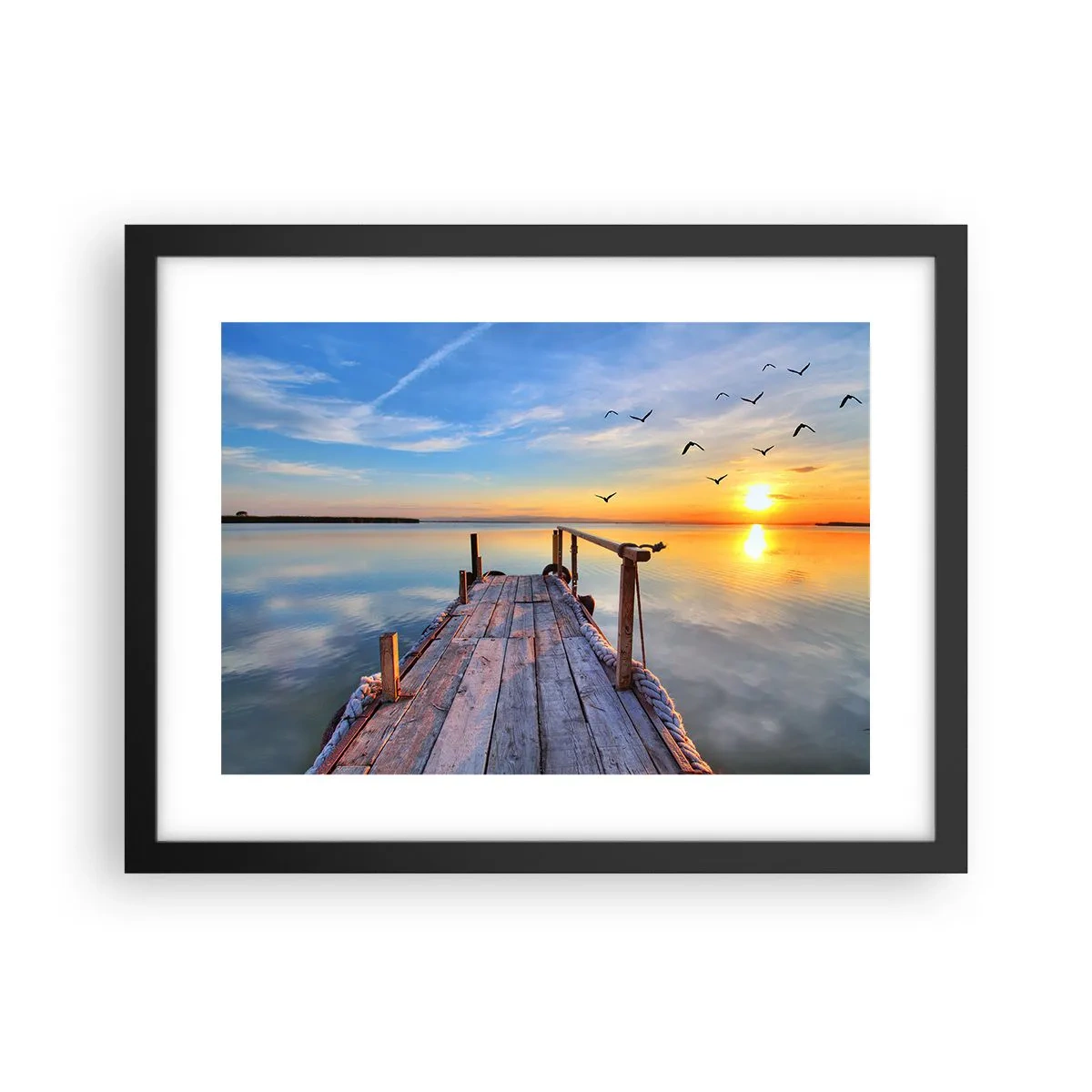 Plakat w czarnej ramie - Iść przed siebie ku słońcu - 40x30 cm