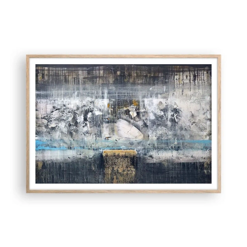Plakat w ramie jasny dąb - Jak po lodzie, jak po grudzie - 100x70 cm