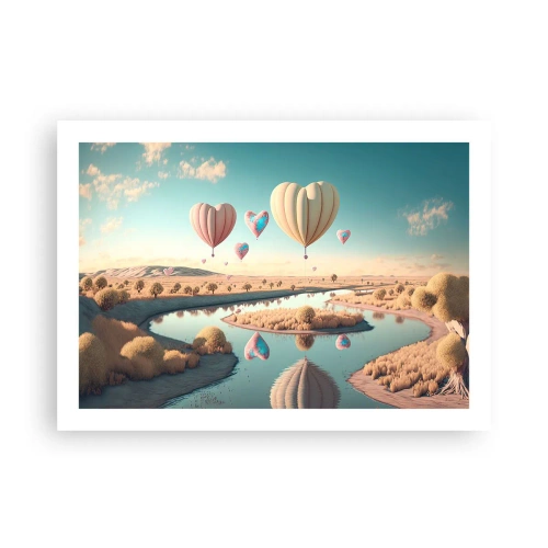Plakat - Miłość pozwala wznieść się - 70x50 cm