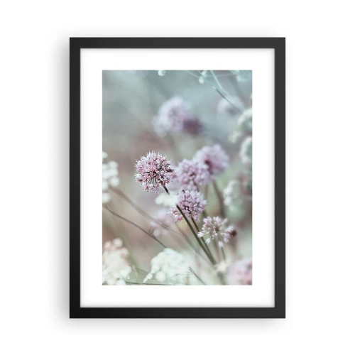 Plakat w czarnej ramie - Słodkie filigrany ziół - 30x40 cm